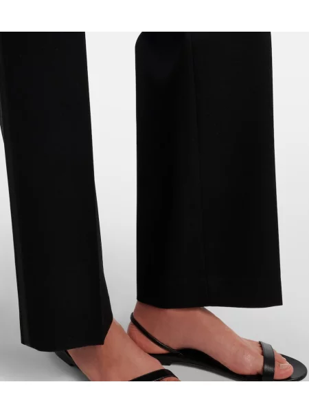 Pantaloni The Row de lână negru