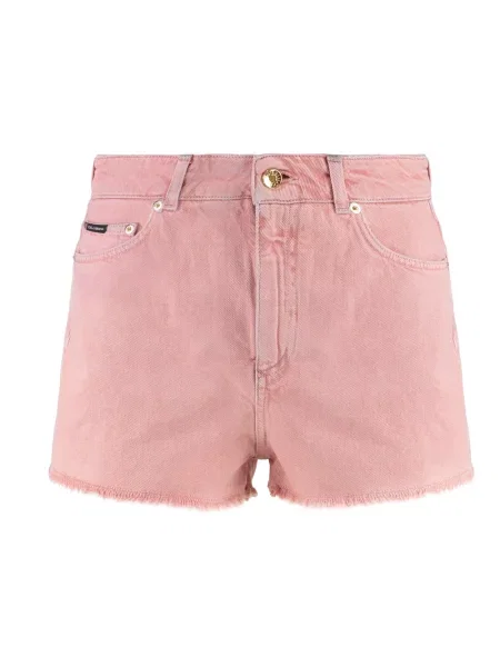Szorty jeansowe Dolce And Gabbana retro różowe