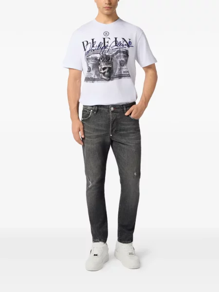 Skinny fit džínsy Philipp Plein sivá