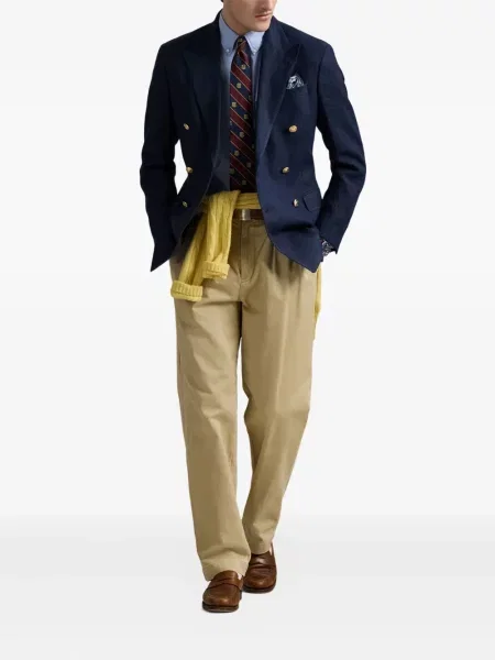 Slip de baie Polo Ralph Lauren alergare cu cordon cu imagine alb