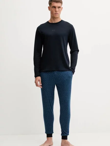 Długa piżama Boss niebieska