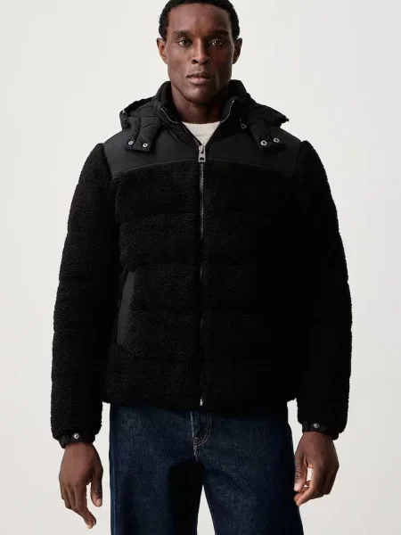 Guess jachetă scurtă pentru bărbați negru
