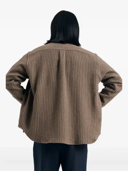 Pruhovaná košile Norse Projects hnědá