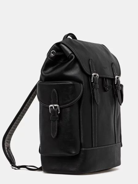Rucsac Coach din piele mari negru