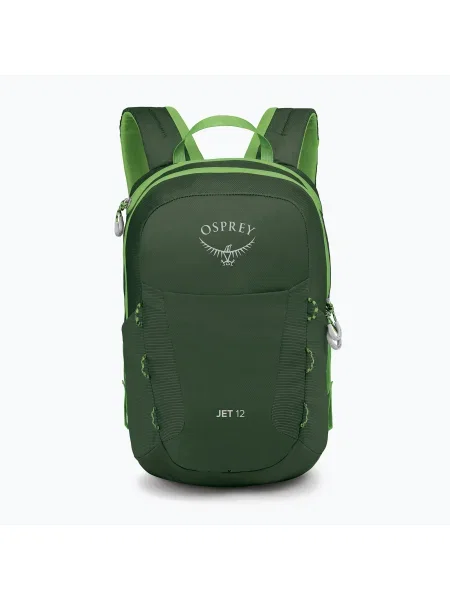 Rucsac turistic pentru copii Osprey Jet 12 l green canopy / limeline green verde