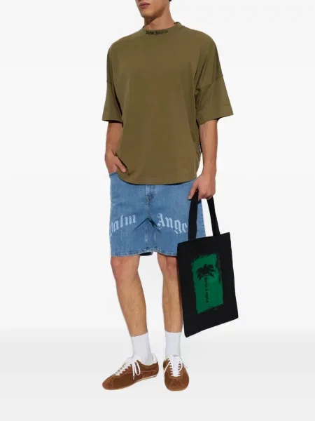 Tricou Palm Angels cu imagine verde