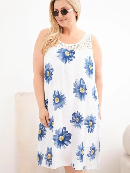 Rochie Kesi Włoski din dantelă albastru