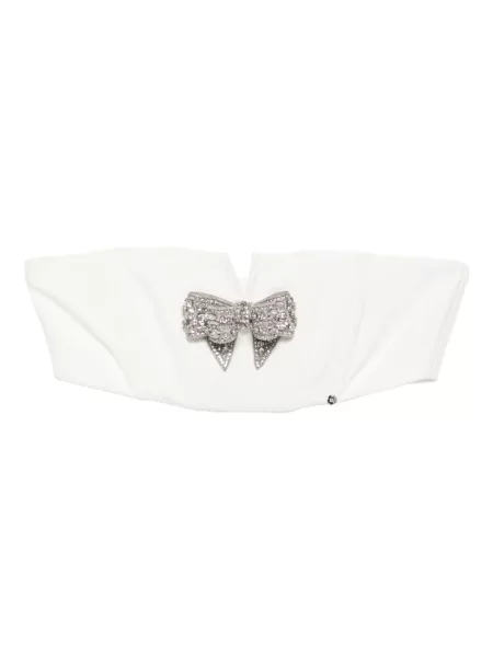 Cropp top Nissa cu funde alb