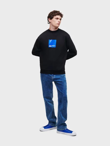 Світшот Karl Lagerfeld Jeans бавовна/поліестер чорний