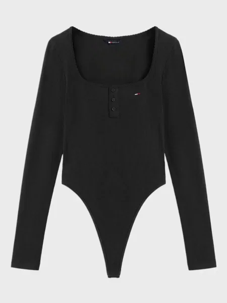 Боді Tommy Jeans без кісточок чорне