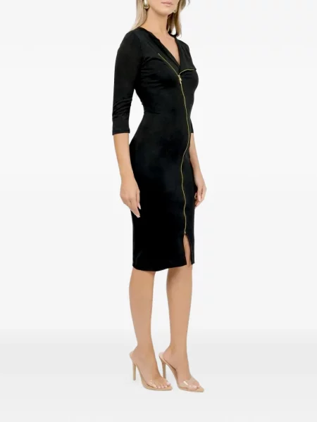 Rochie midi Roserry până la genunchi de costum negru