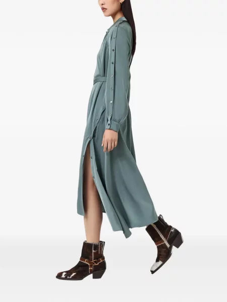 Rochie tip cămașă Allsaints de costum albastru
