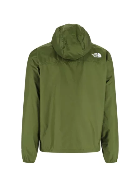 Geacă The North Face cu glugă verde