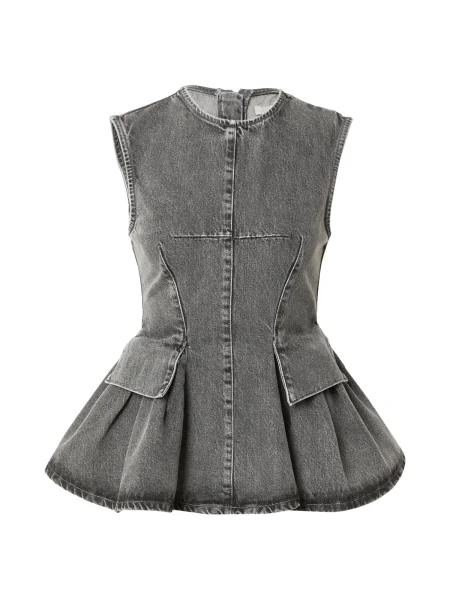 REMAIN Top denim gri