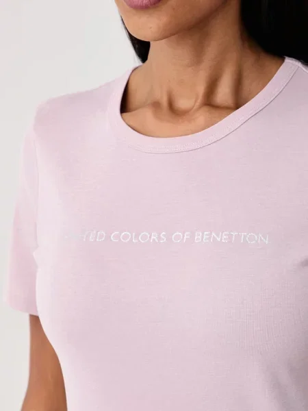 United Colors of Benetton тениска дамска от розово