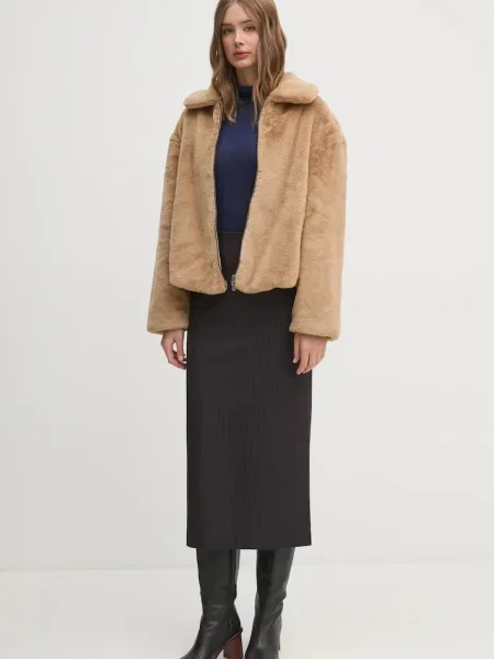 Спідниця United Colors of Benetton midi пряма чорний