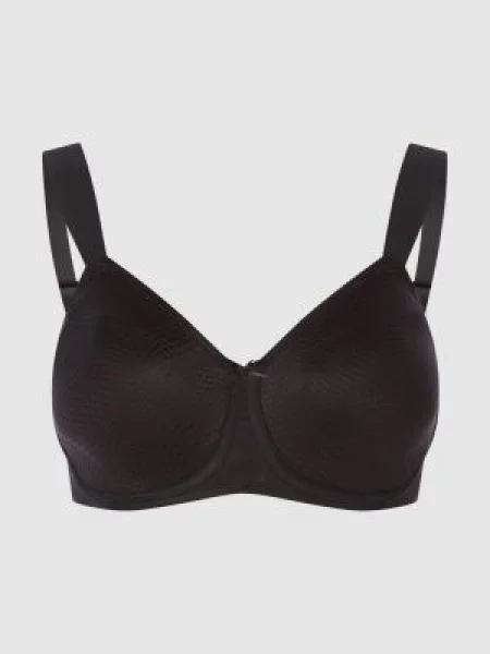 Biustonosz z fiszbinami i fakturowanym wzorem model ‘Essential Minimizer’ Triumph czarny