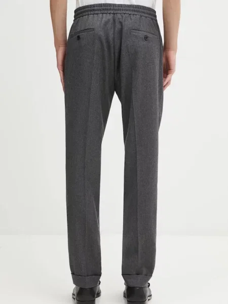 Paul Smith pantaloni de lână drept negru