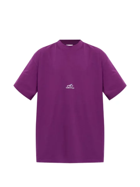 Tricou Balenciaga cu imagine violet