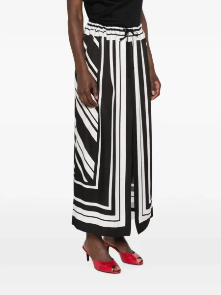 Fusta maxi Brandon Maxwell cu dungi negru