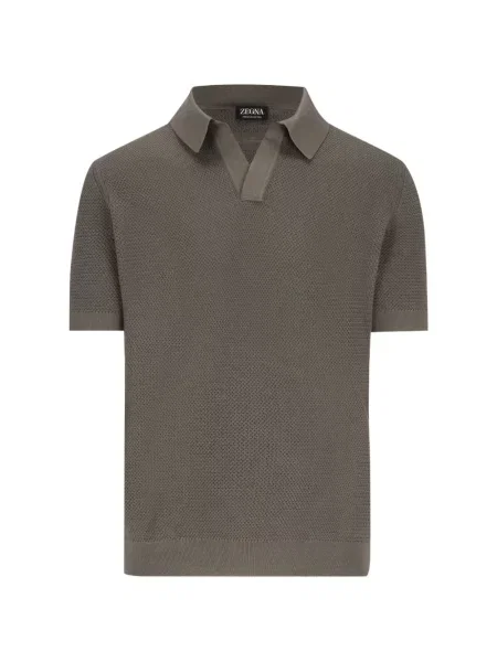 Tricou Zegna din jacard gri