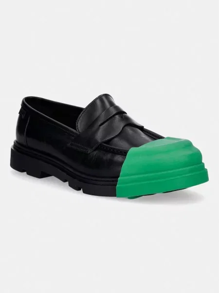 Camper mocasini pentru bărbați din piele Junction negru
