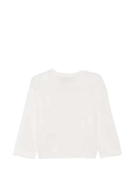 Плетена тениска Emporio Armani бяло