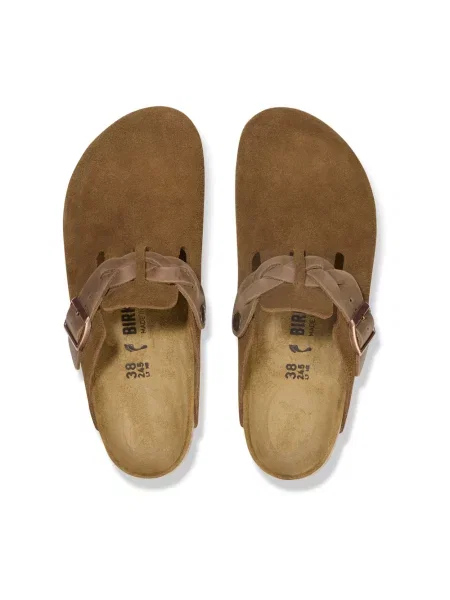 Birkenstock Klapki Boston Vl/Sheraling brązowy