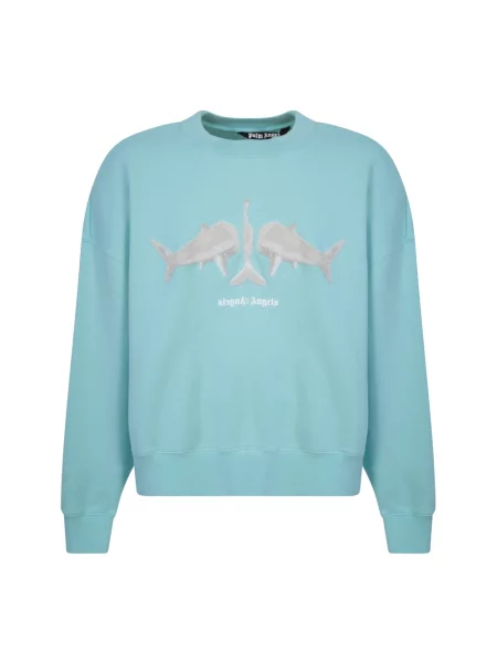 Bluza Palm Angels z długim rękawem niebieska