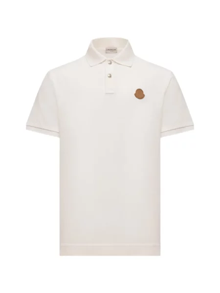 Polo majica Moncler s autogramom bijela
