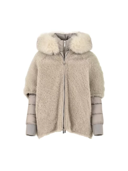 Kurtka puchowa Moorer brązowa