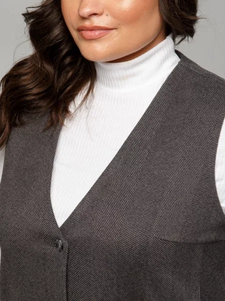 Жилет класичний All Posa темно-сірий сірий