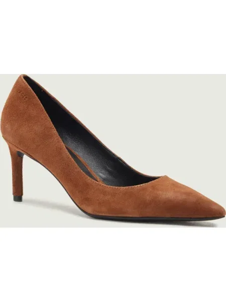 Pantofi cu toc Boss din piele negru