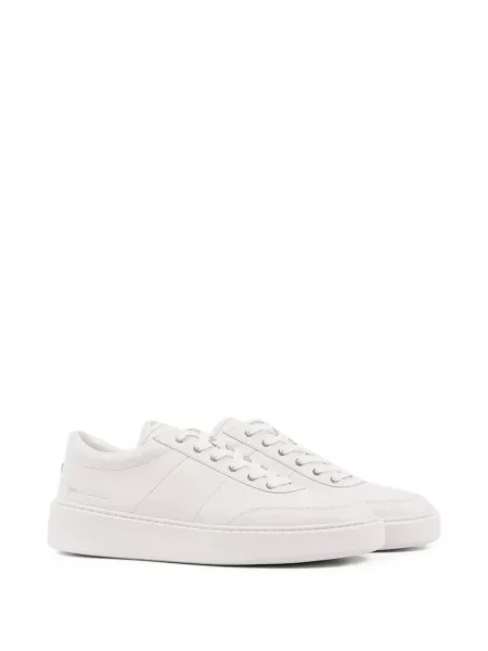 Sneakerși Karl Lagerfeld cu șireturi din dantelă alb