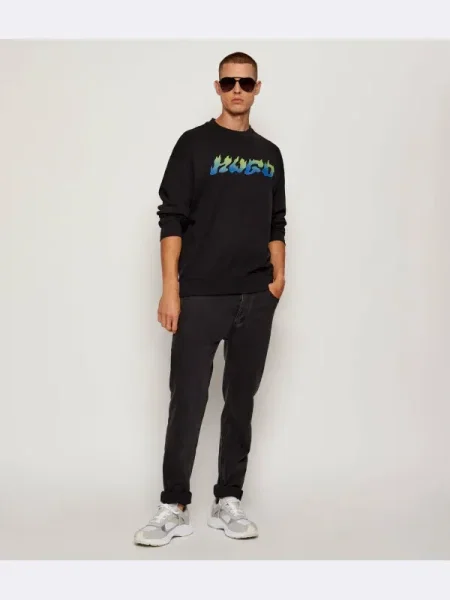 Hugo Blue Pulóver Nifterix fekete