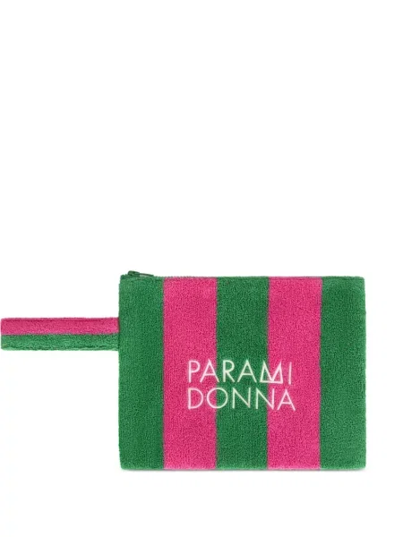Geantă plic Paramidonna cu dungi roz