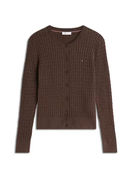 TOMMY HILFIGER Kardigán čokoládová