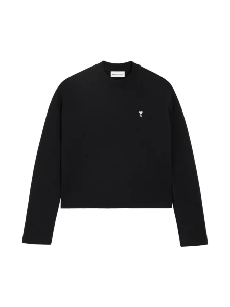 Bluza Ami Paris o krotszym kroju czarna