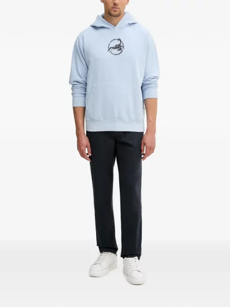 Hanorac cu glugă Alpha Industries cu imagine albastru