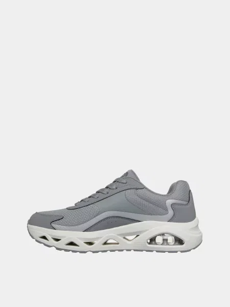 Кожаные повседневные кроссовки Skechers серые