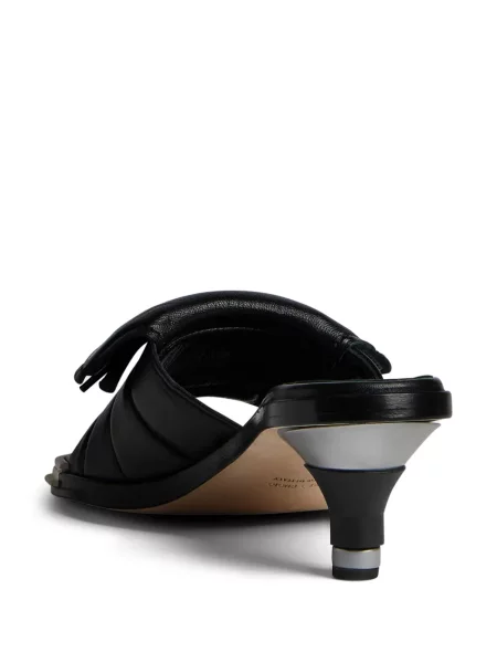 Papuci tip mules Dsquared2 cu imagine negru