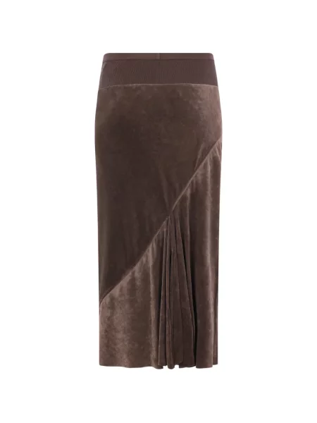 Fustă Rick Owens cu volane maro