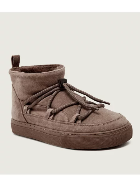 INUIKII Bocanci CLASSIC LOW |skóra cu adaos de lână bej