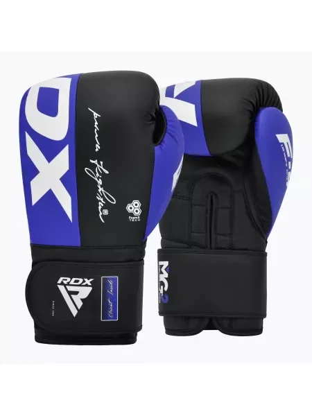Rękawice bokserskie RDX REX F4 blue/black czarne