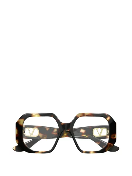 Ochelari de soare Valentino Garavani Eyewear cu imprimeu geometric maro