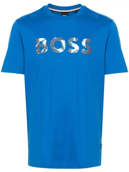 Tricou Boss cu imagine albastru