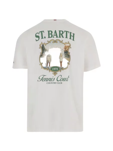 Tricou Mc2 Saint Barth cu imagine tenis alb