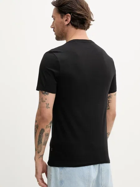 Tričko Guess Jeans s aplikací černá