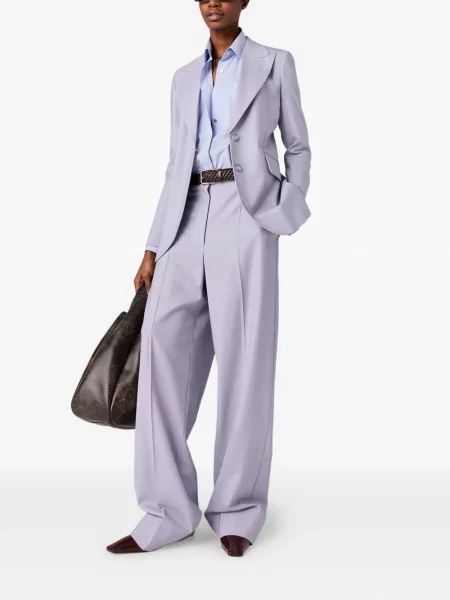 Cu centură pantaloni Stella Mccartney violet