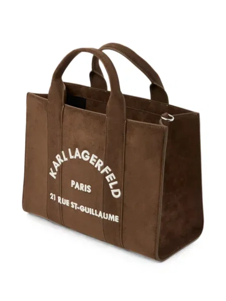 Τσάντα shopper Karl Lagerfeld σουέτ καφέ